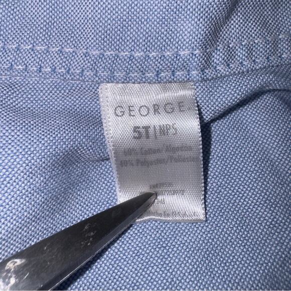 George Blue Button-Down Shirt boys size 5T - Picture 6 of 6